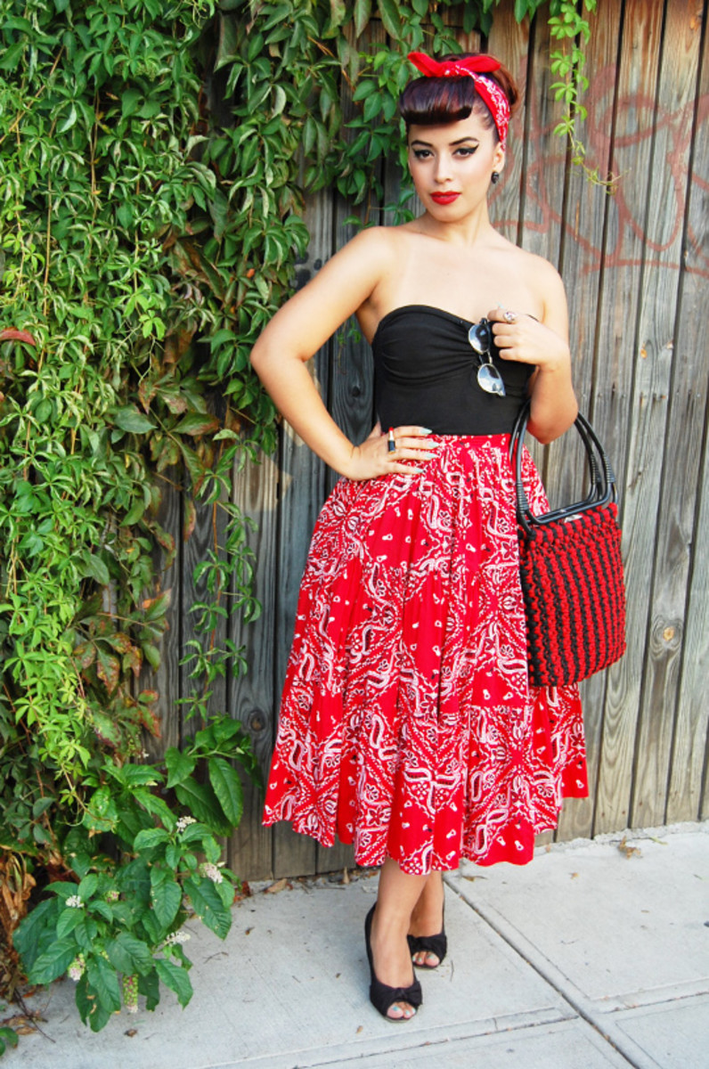 Black and red 50's outfit