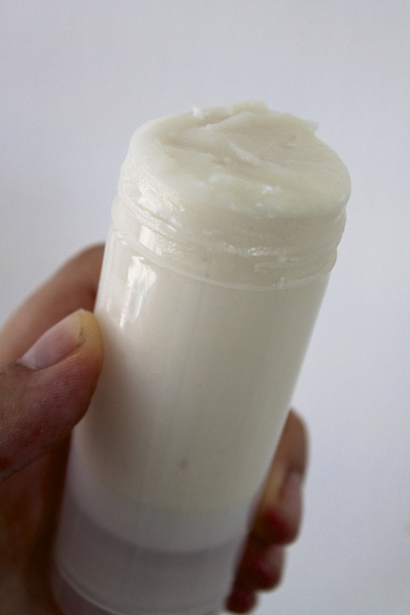 Add a bit of beeswax to your coconut oil homemade deodorant to make it solid.