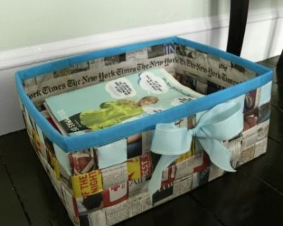 Recycled Newspaper Basket