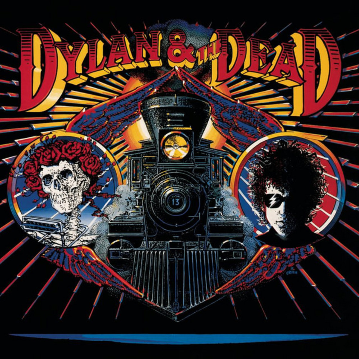 The Grateful Dead "Dylan and The Dead" Columbia Records C 45056 12" LP Vinyl Record, US pressing (1989) Album Cover Art by Rick Griffin