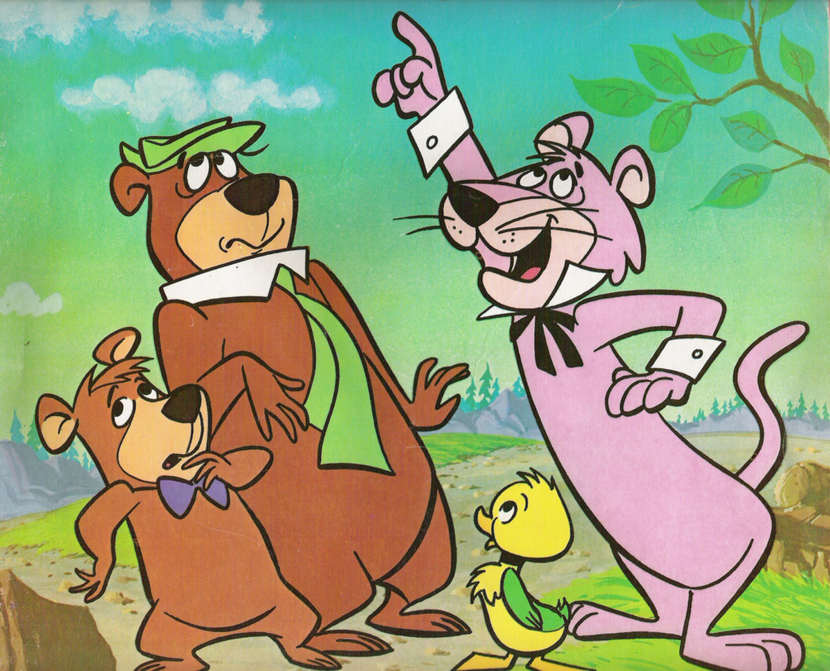 The Stars of the Yogi Bear Show (L to R): Boo-Boo, Yogi, Yakky Doodle, and Snagglepuss