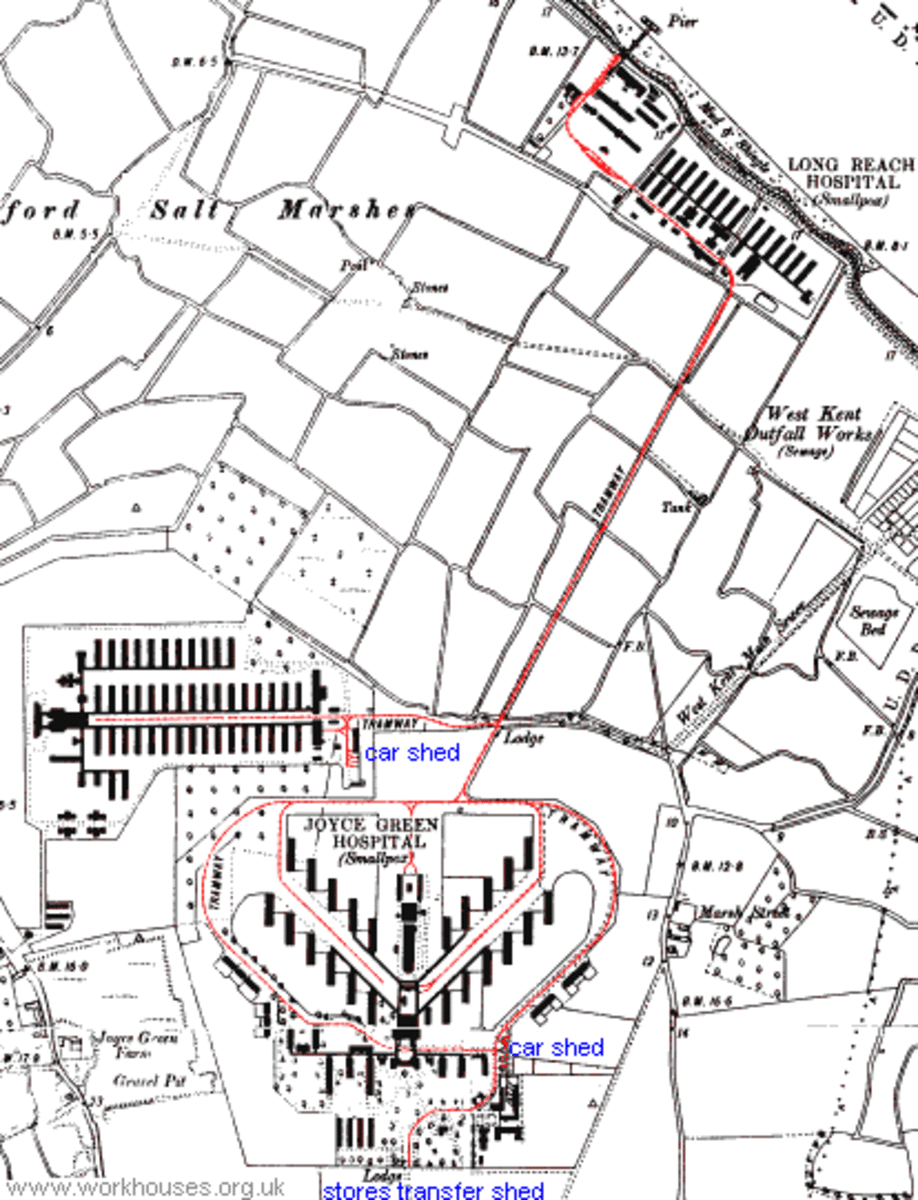 Joyce Green ambulance tram track map