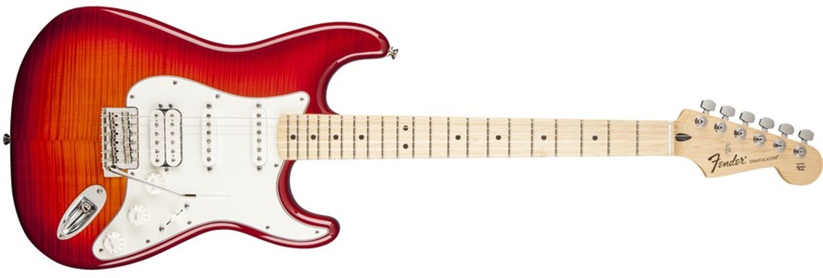 Fender Standard Stratocaster HSS Plus Top. Cherry Burst with maple fingerboard