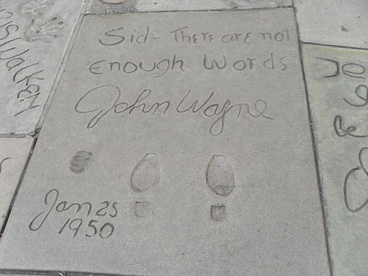 John Wayne's signature at Grauman's Chinese Theatre.