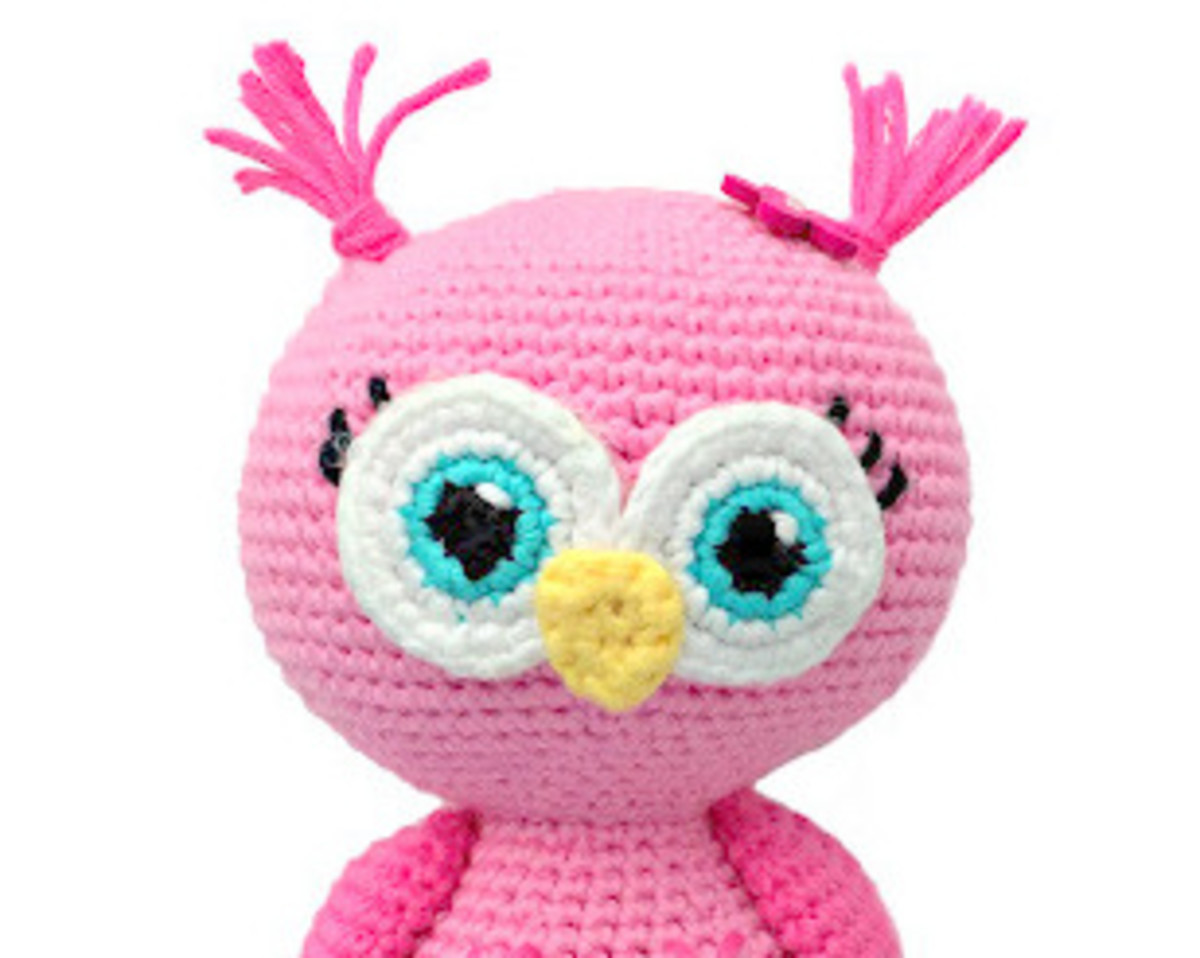 Free Crochet Pattern: Pink Owl Amigurumi Doll - HubPages