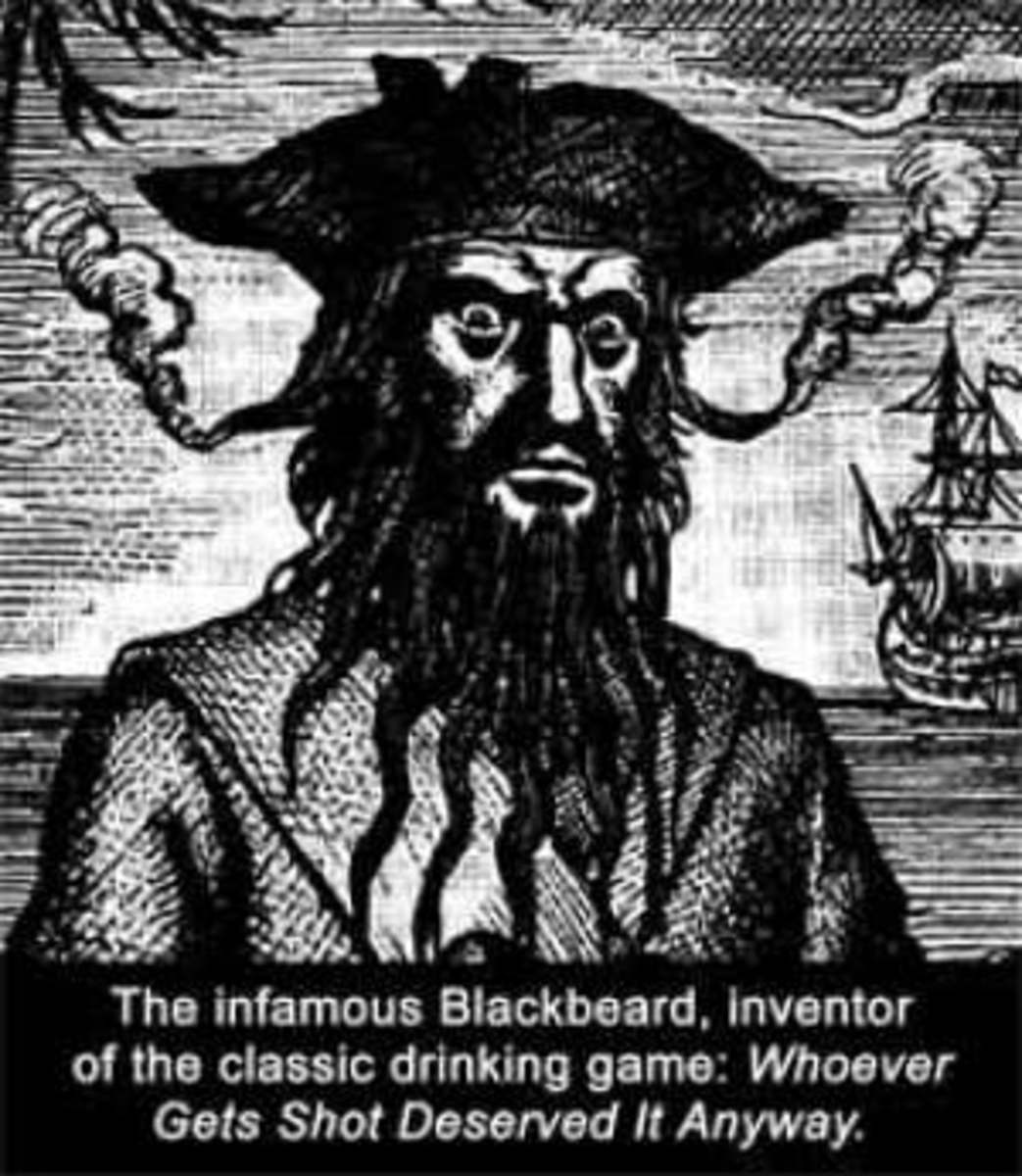 Infamous pirate captain Edward Teach aka Thatch aka Blackbeard