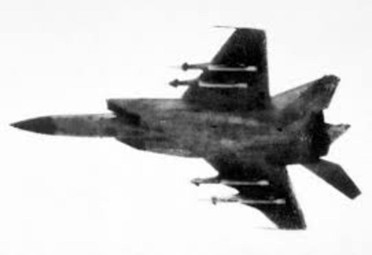 MIG-25 in flight.