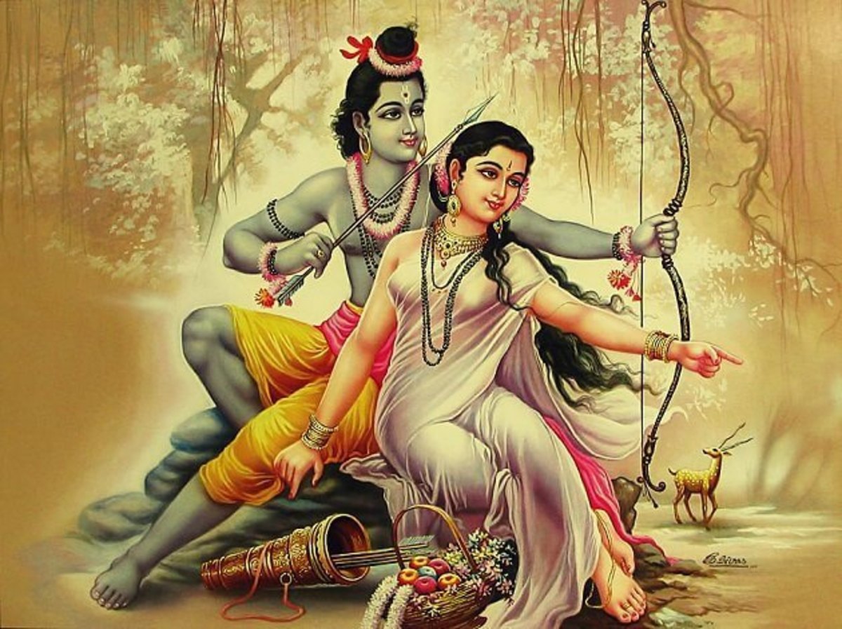 Sita with Lord Rama