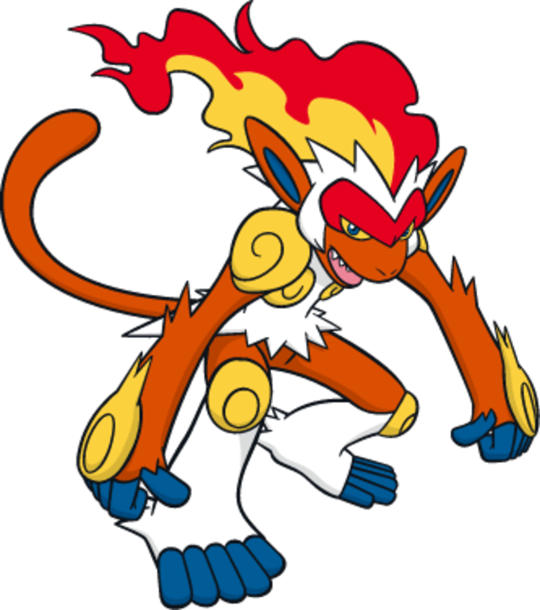 Infernape, the "flame" Pokémon