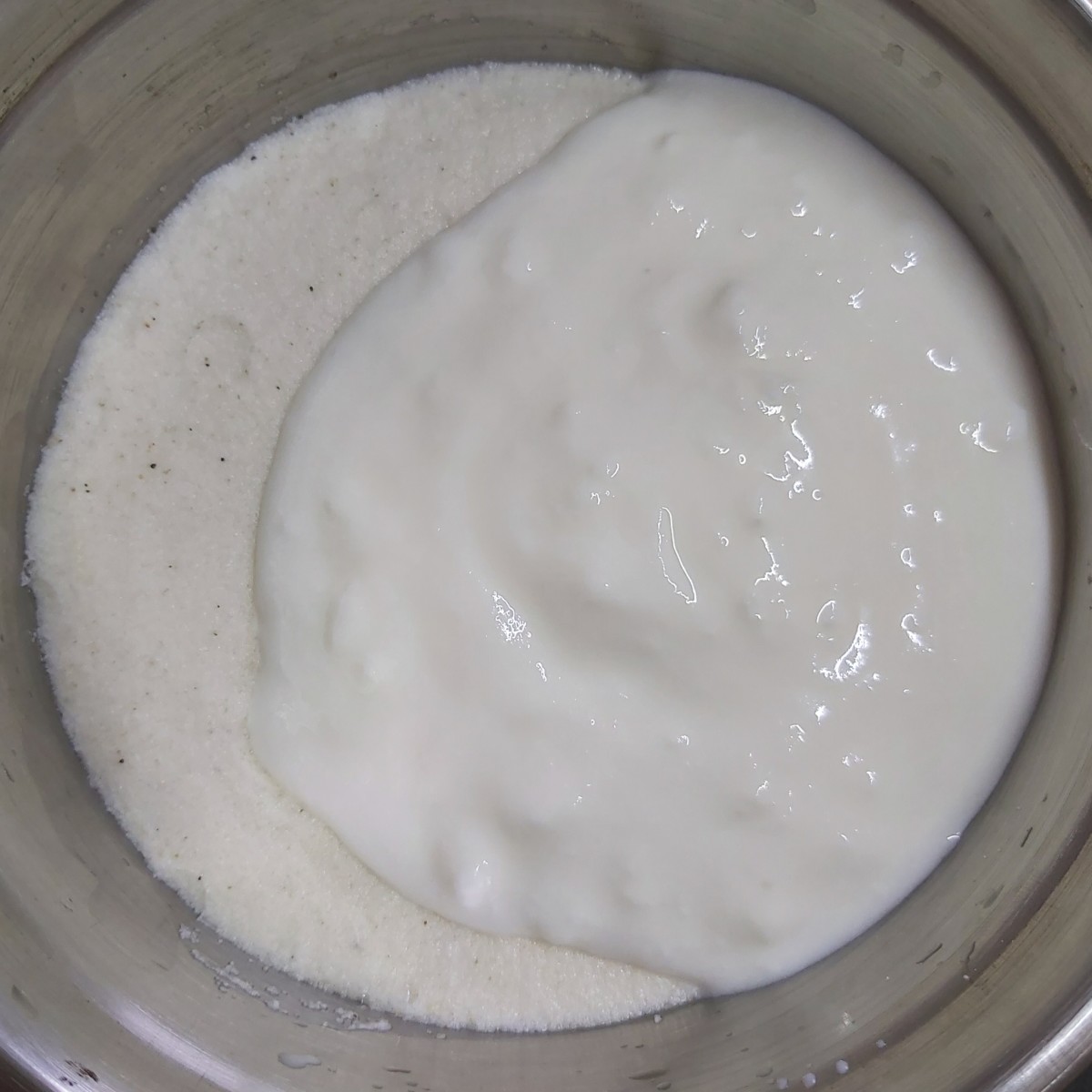 Add 1/3 cup of curd.