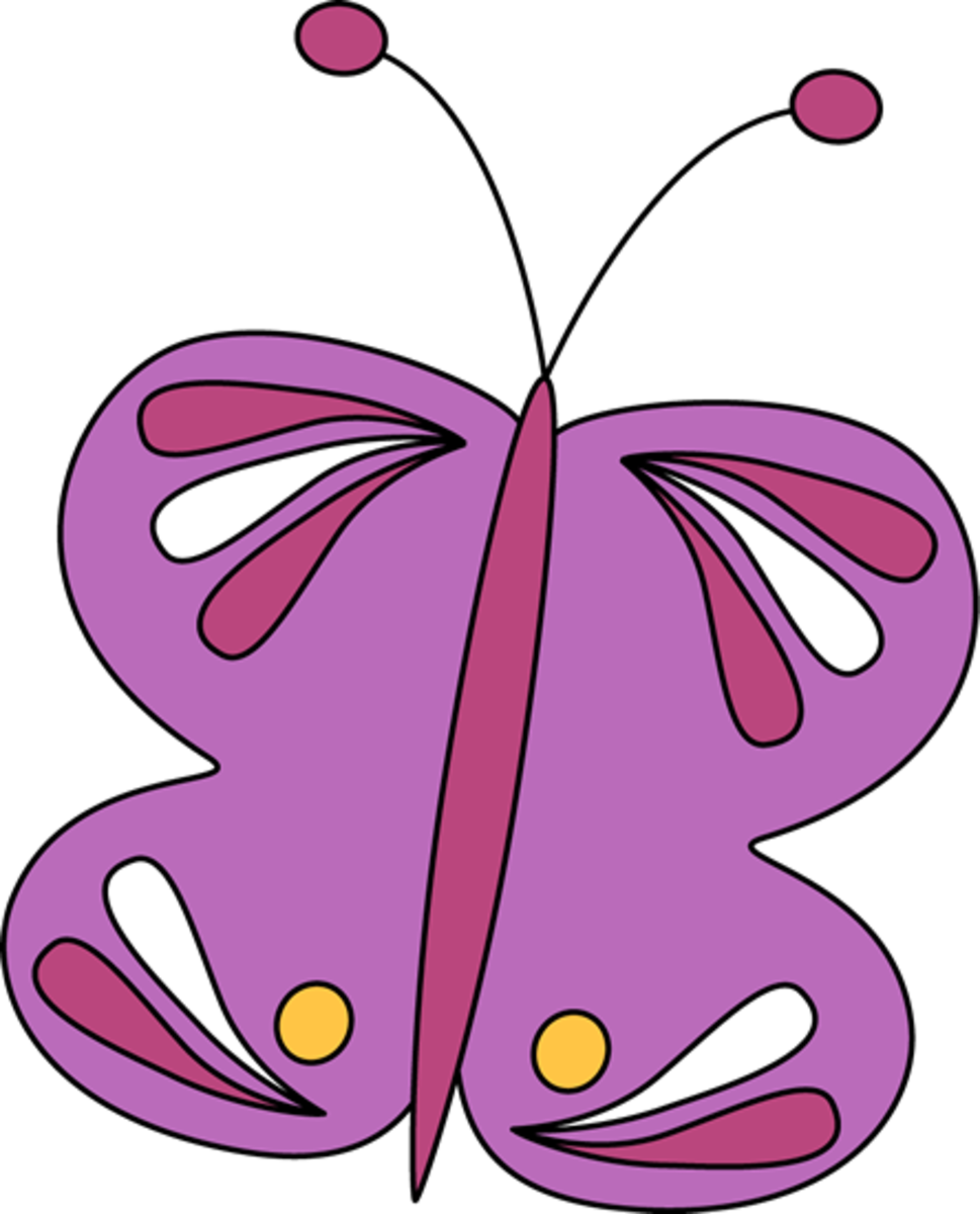 Purple Butterfly Graphic
