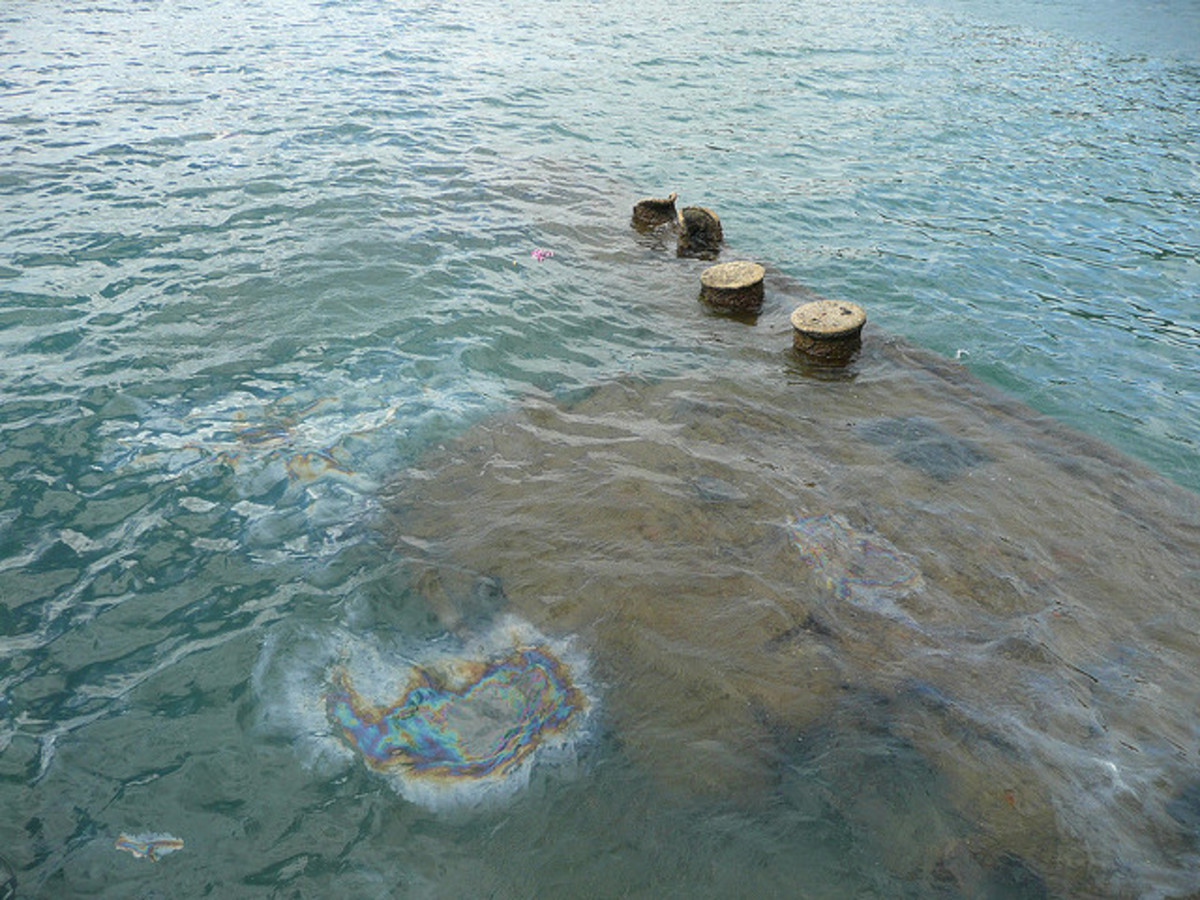 Oil Seeping from the USS Arizona