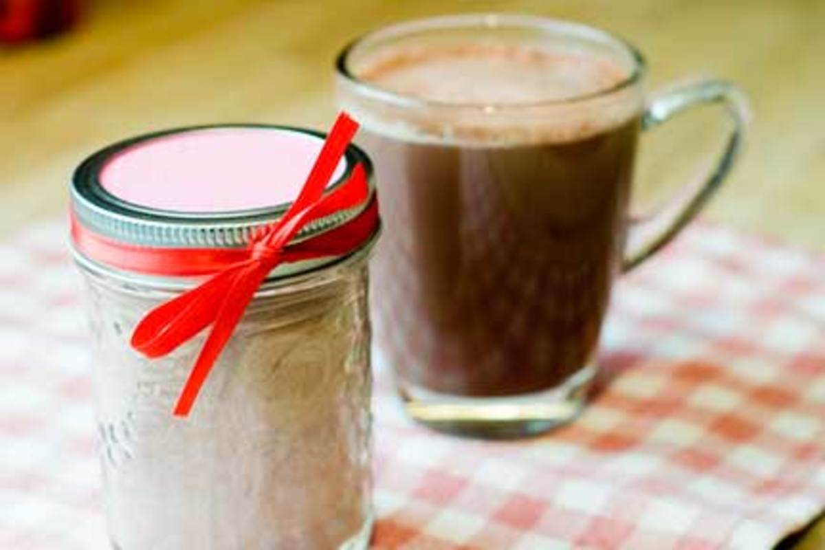 Hot chocolate mix is a great gift for a holiday in winter when people are in the midst of enjoying lots of hot drinks.