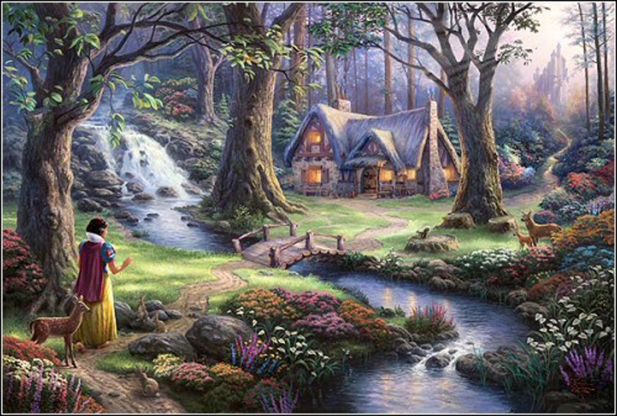 Snow White Discovers the Cottage by Thomas Kinkade