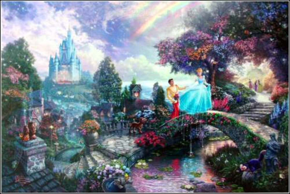 Cinderella Wishes Upon A Dream by Thomas Kinkade