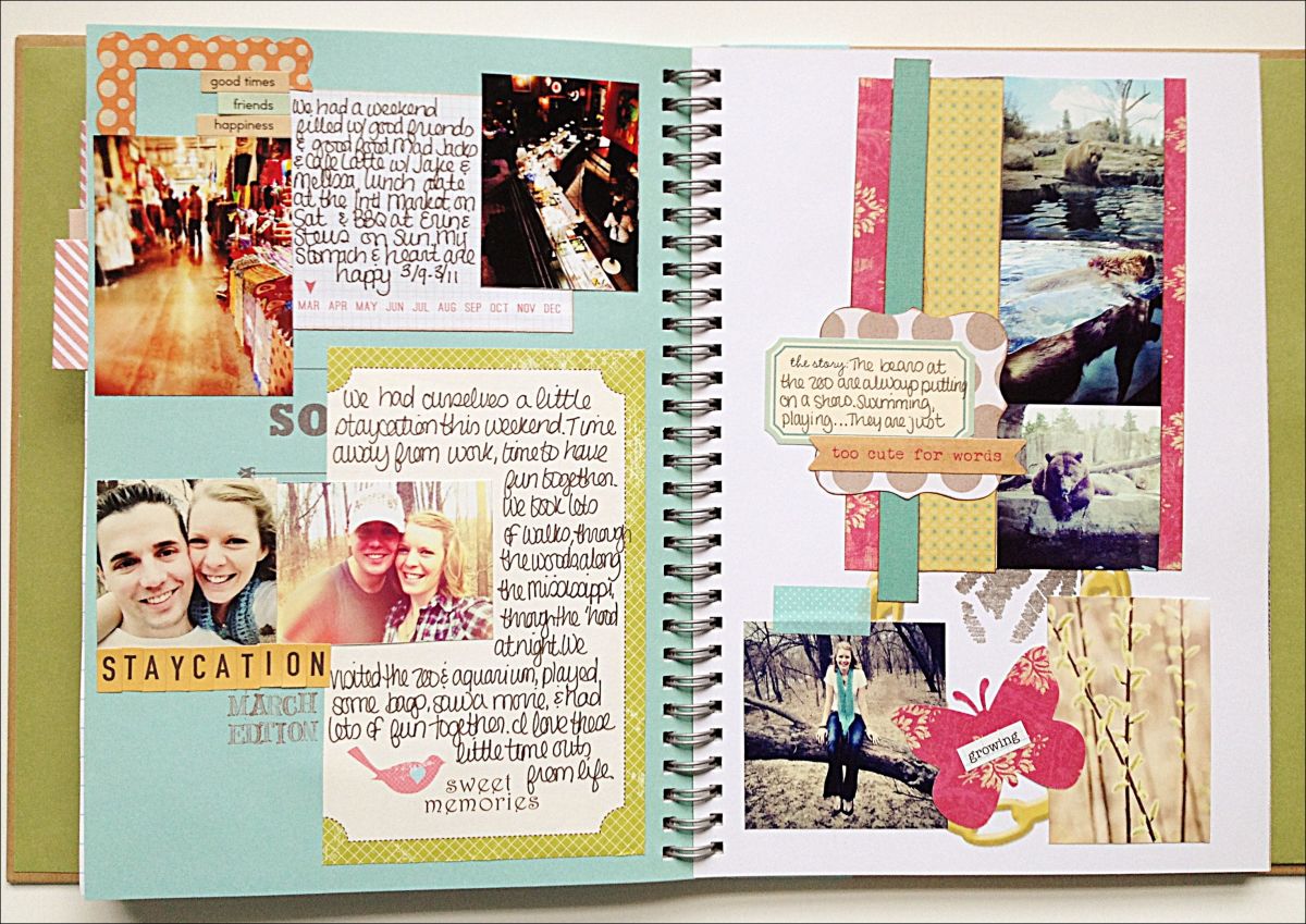 Smash books are another way to scrapbook. Easier and more personal