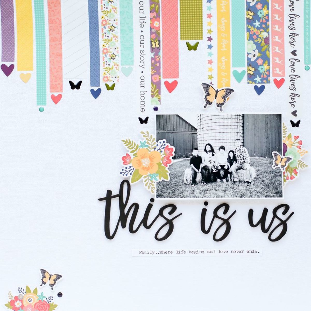 You can design with more than just paper. Look how pretty this washi tape design looks !