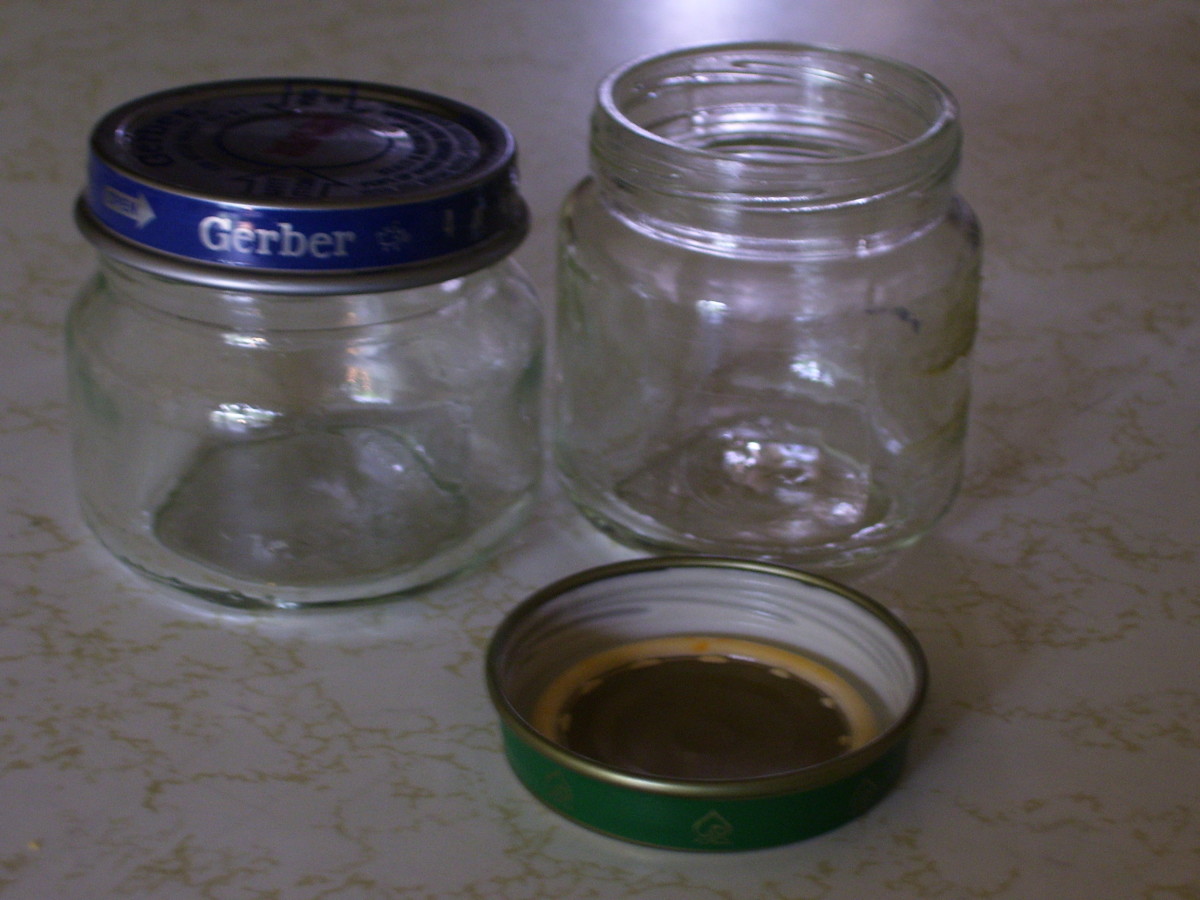 Smaller size baby food jars are excellent storage containers.