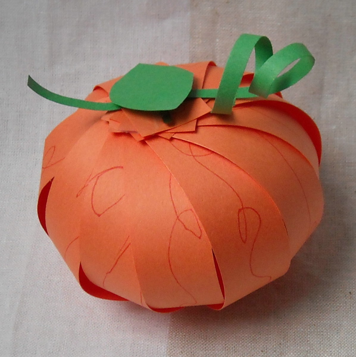 Here's our paper pumpkin.