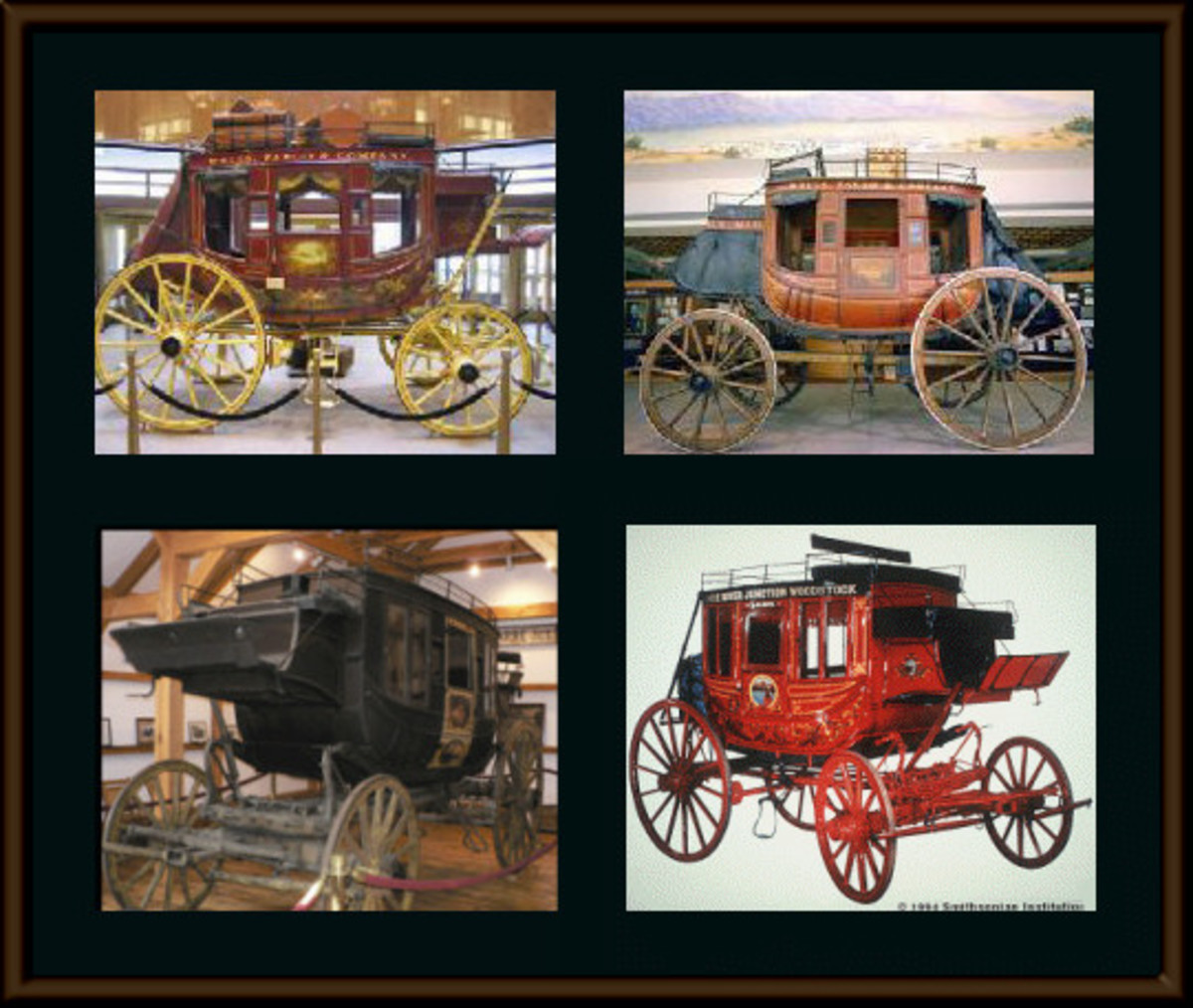 Four great antique stagecoaches