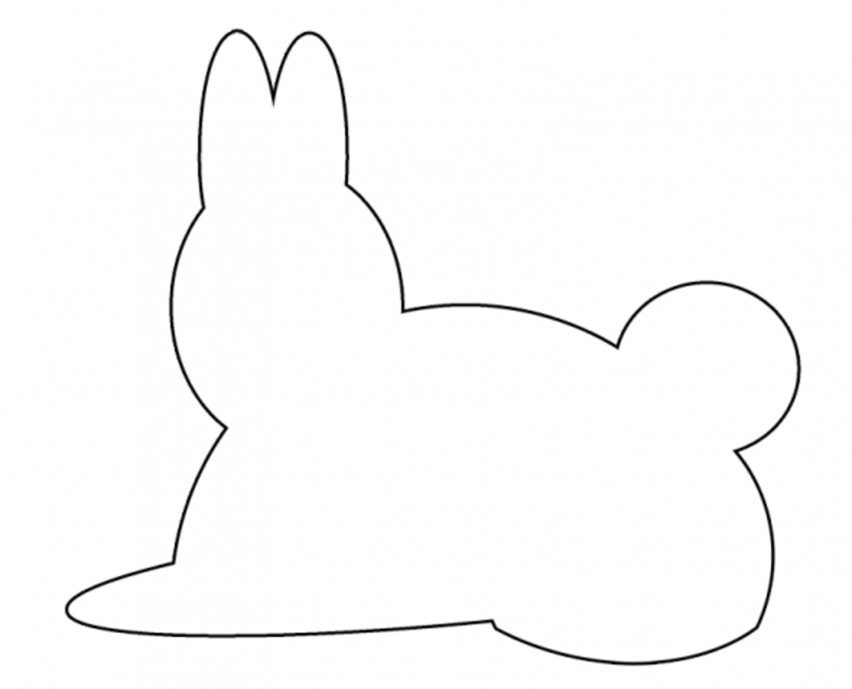Easter Bunny Rabbit Stencil Small