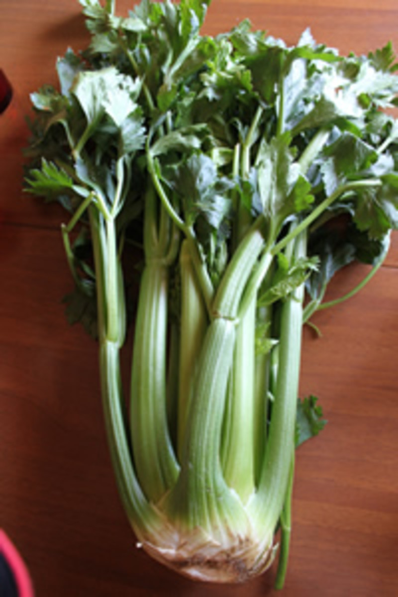 Buy leafy celery - You need to use the leaves for the goulash