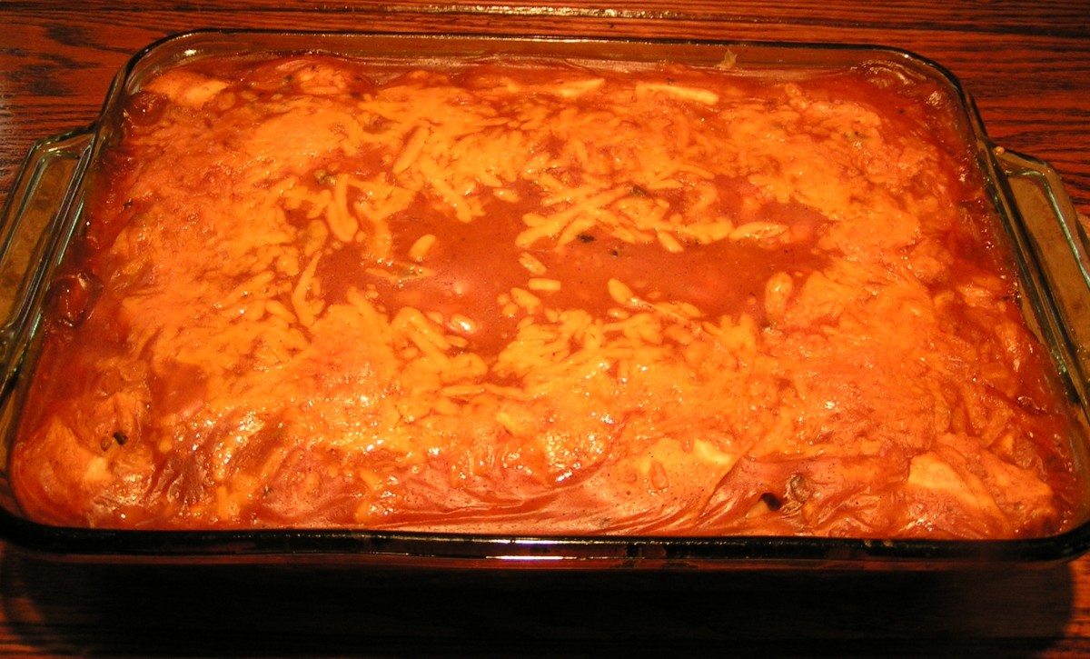 Chicken Enchilada Casserole, the finished product!
