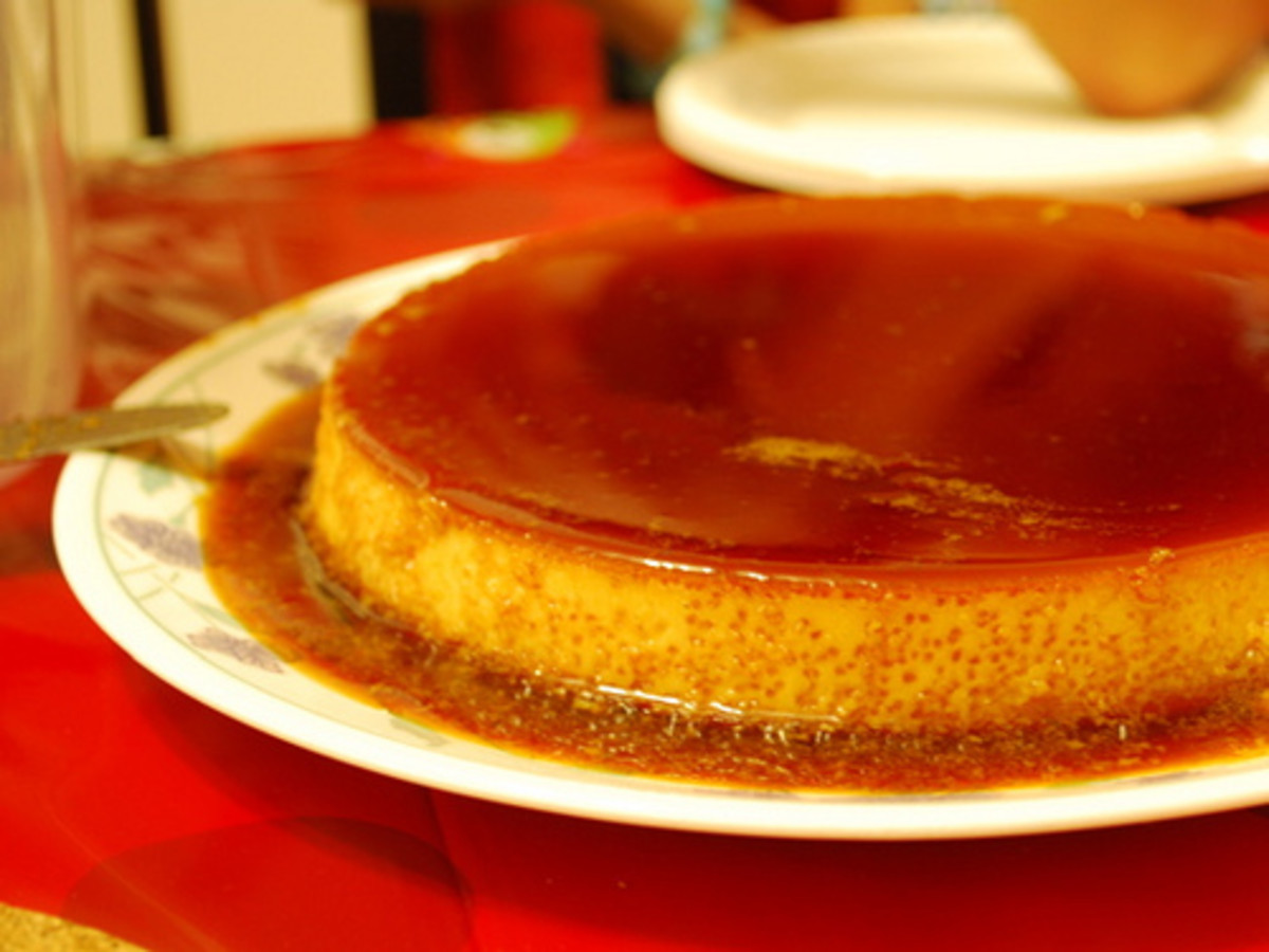 Imagine this, just you and this defenseless Leche Flan...marooned in a deserted island.