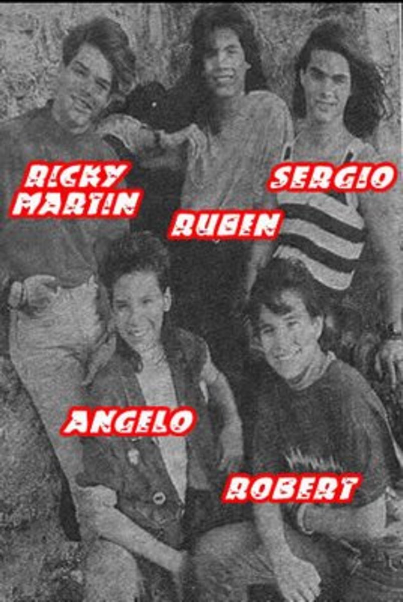 Menudo 1988 lineup with Robert as their new member.