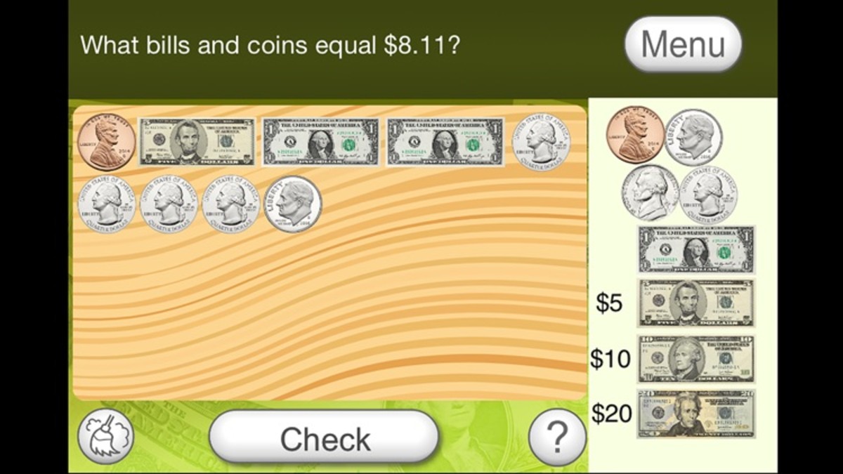 Counting Coins and Bills app