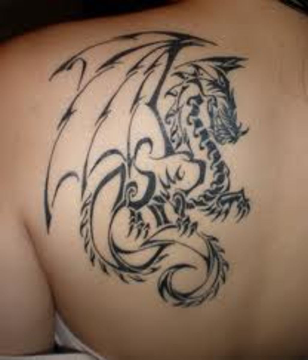 Traditional Chinese Dragon. Aesthetic Grunge Dragon Tattoo design