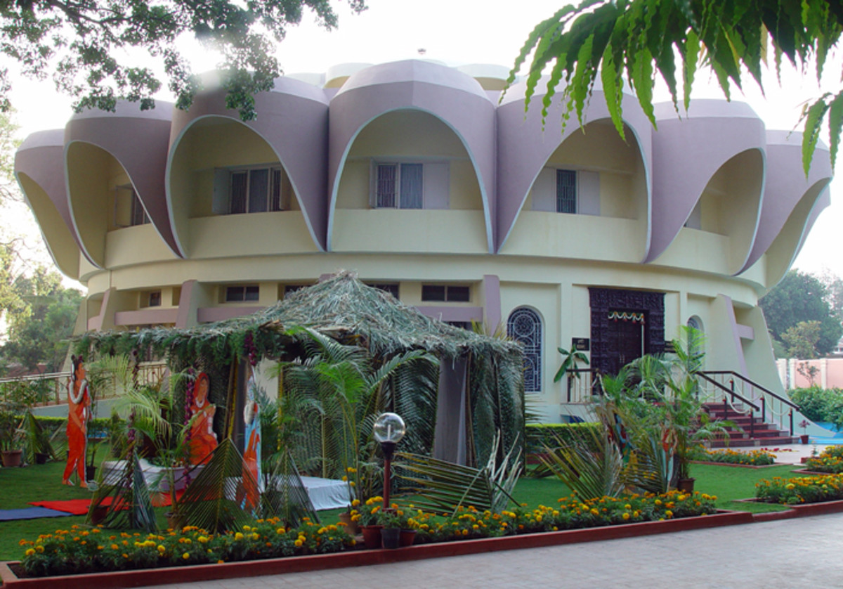 The Lotus shaped Trayee Brindavan building