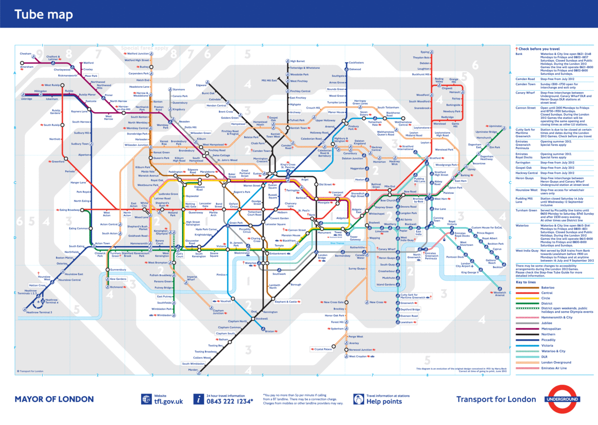 The Iconic London Underground Tube Map - HubPages