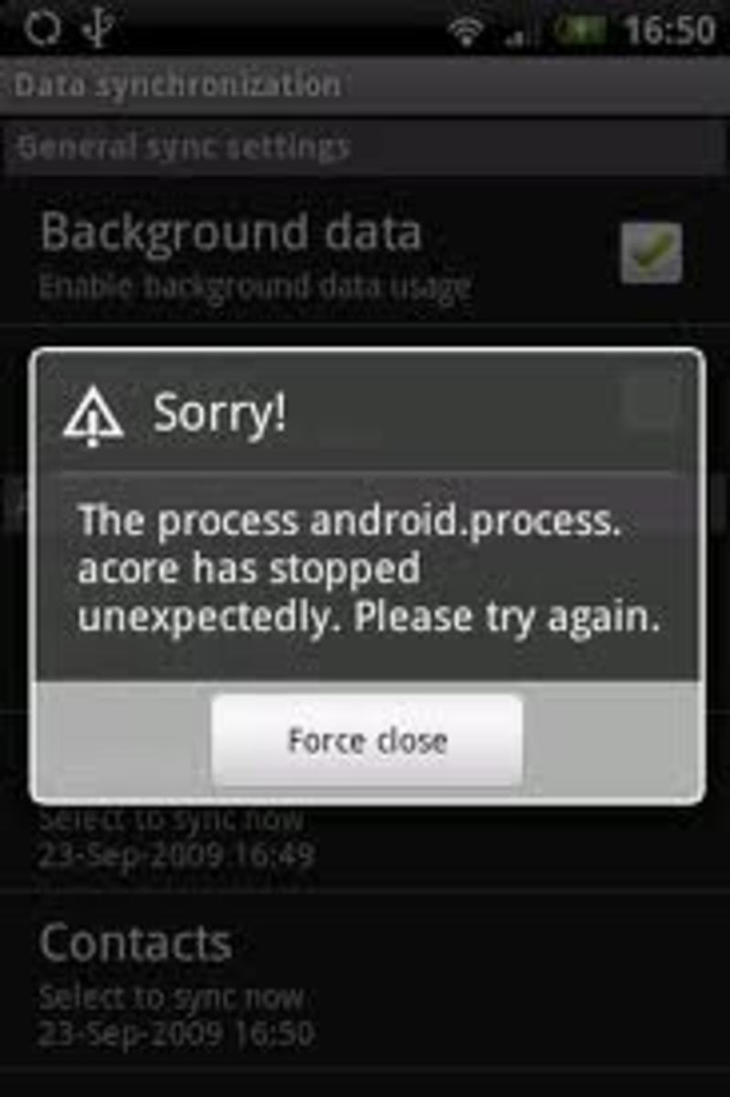 Исправить android process acore