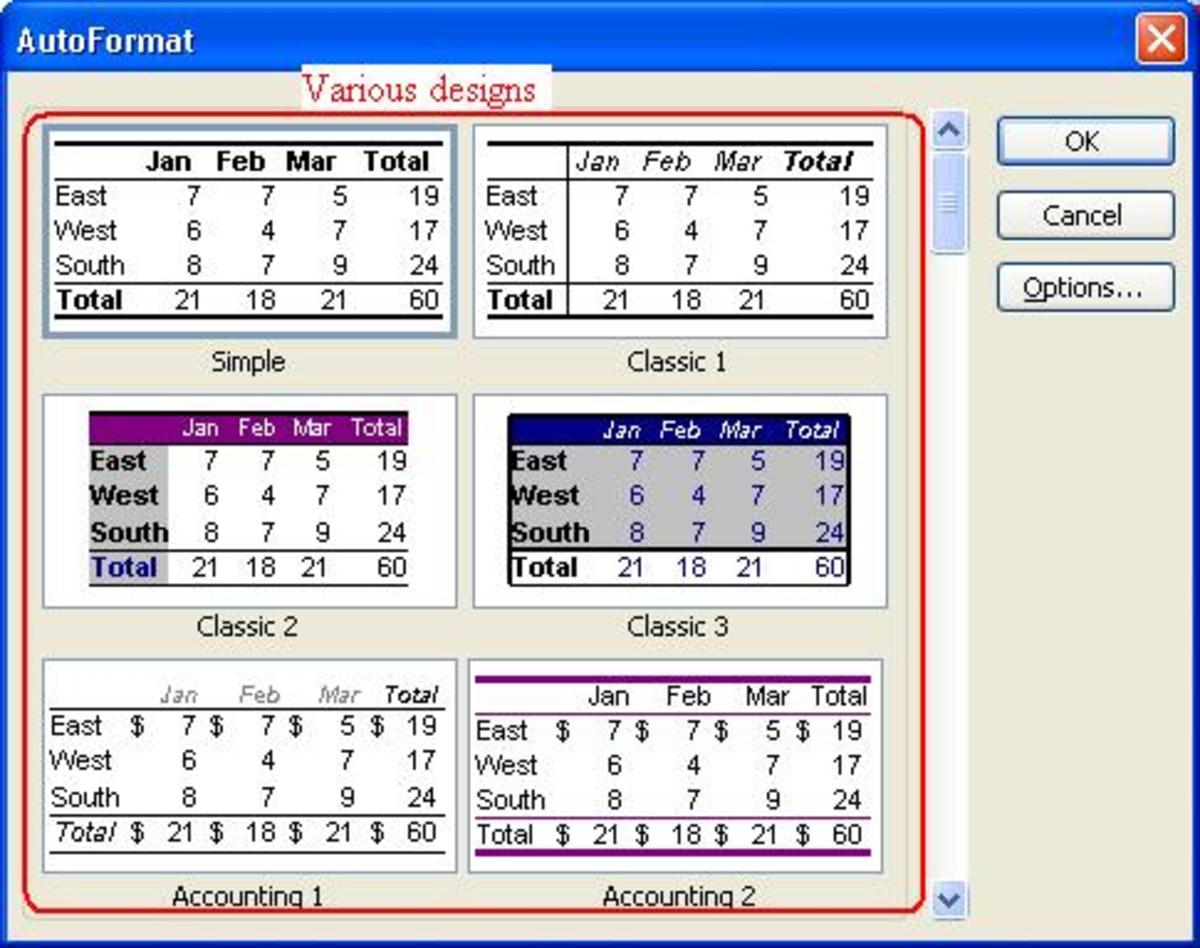 Using The Format Menu Of Microsoft Office Excel 03 Hubpages