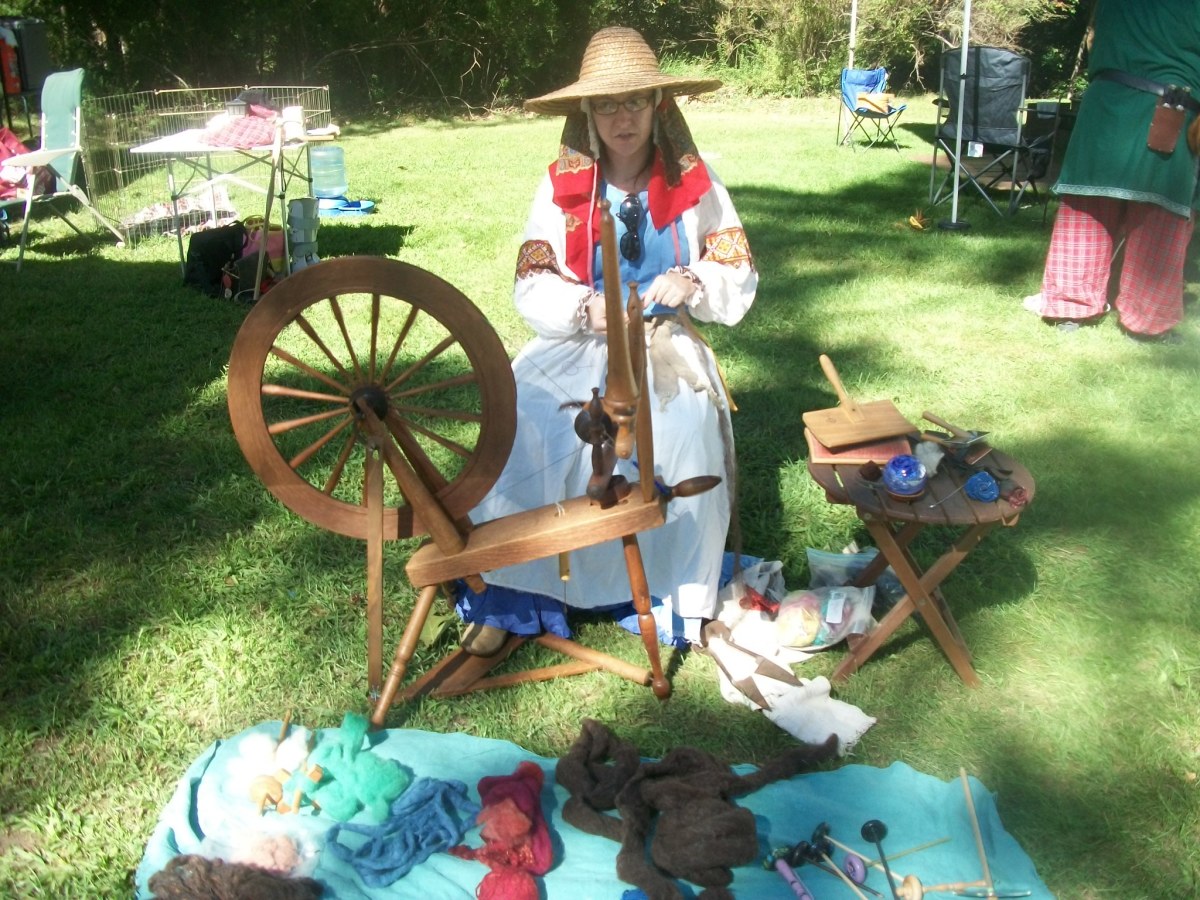 This woman was a wealth of information , she was very informative on the plight of a spinner and showed me the little tricks spinners used while doing their chores
