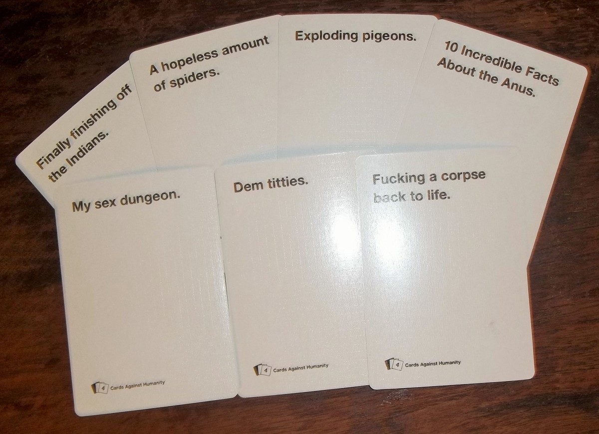 White Cards from the 4th Expansion of Cards Against Humanity