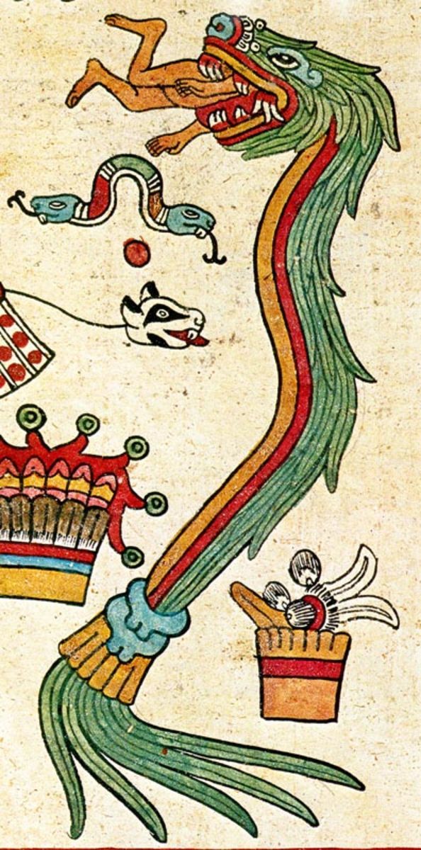 Mesoamerican Deity Quetzalcoatl (The Feathered Serpent)