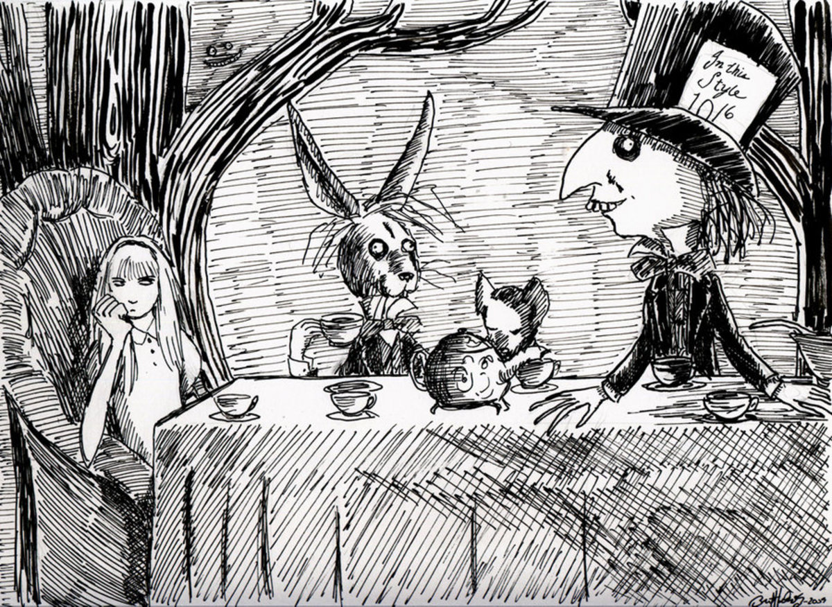 Alice attends a mad teaparty