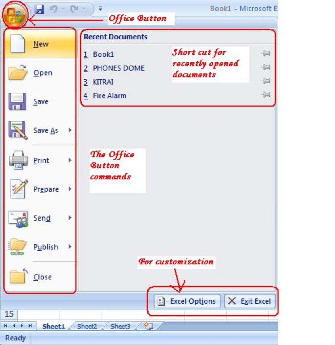 The Office Button of Microsoft Office Excel 2007 - HubPages