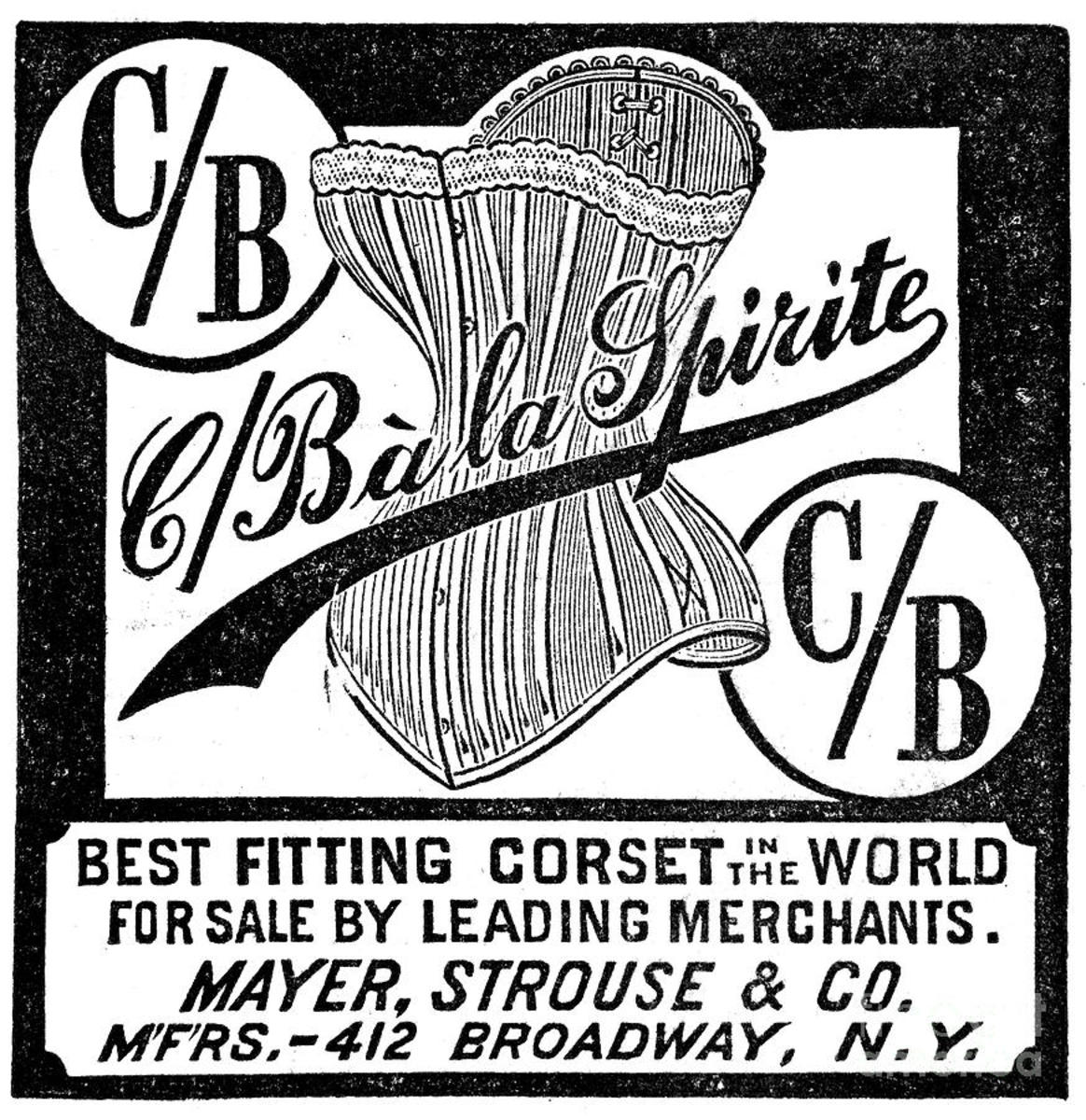 A corset ad from the 18th century. 