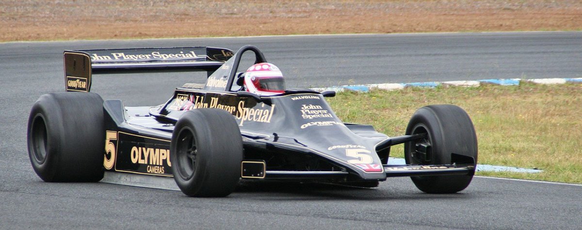 Lotus 79. Note the sideskirts that basically ride the ground. Mario Andretti described the intensity of the road holding of ground effect cars as "being painted to the road".