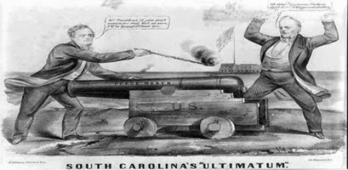 Cartoon - South Carolina gives an ultimatum to President Buchanan