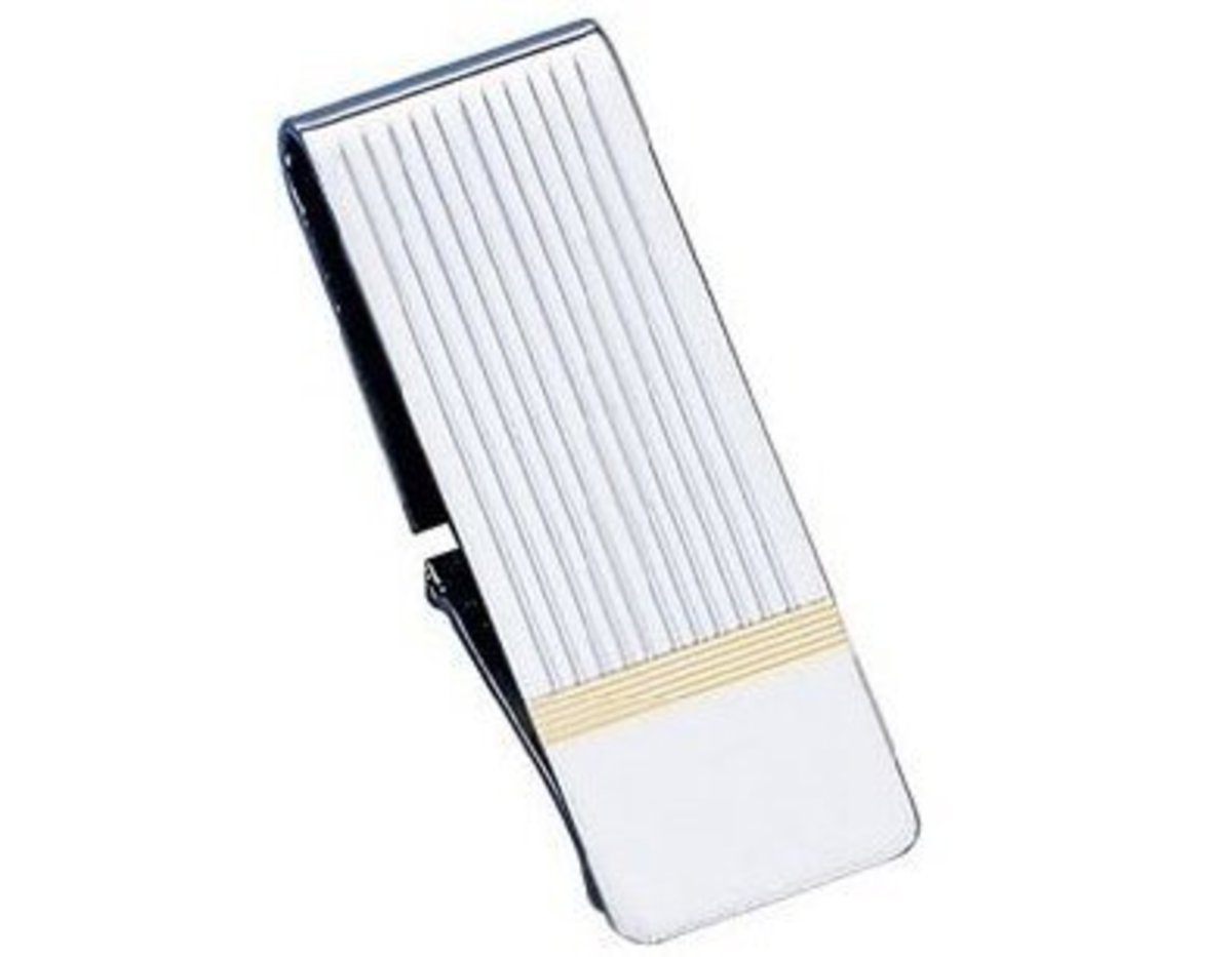 Sterling Silver and Gold Money Clip for Men