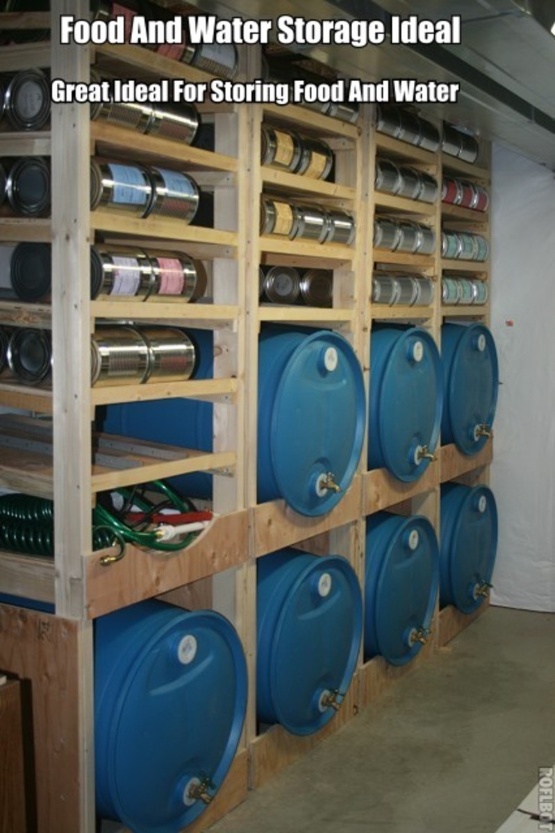 Here in the photo is a great ideal for storing food and water. If your prepping this would be a great ideal. 