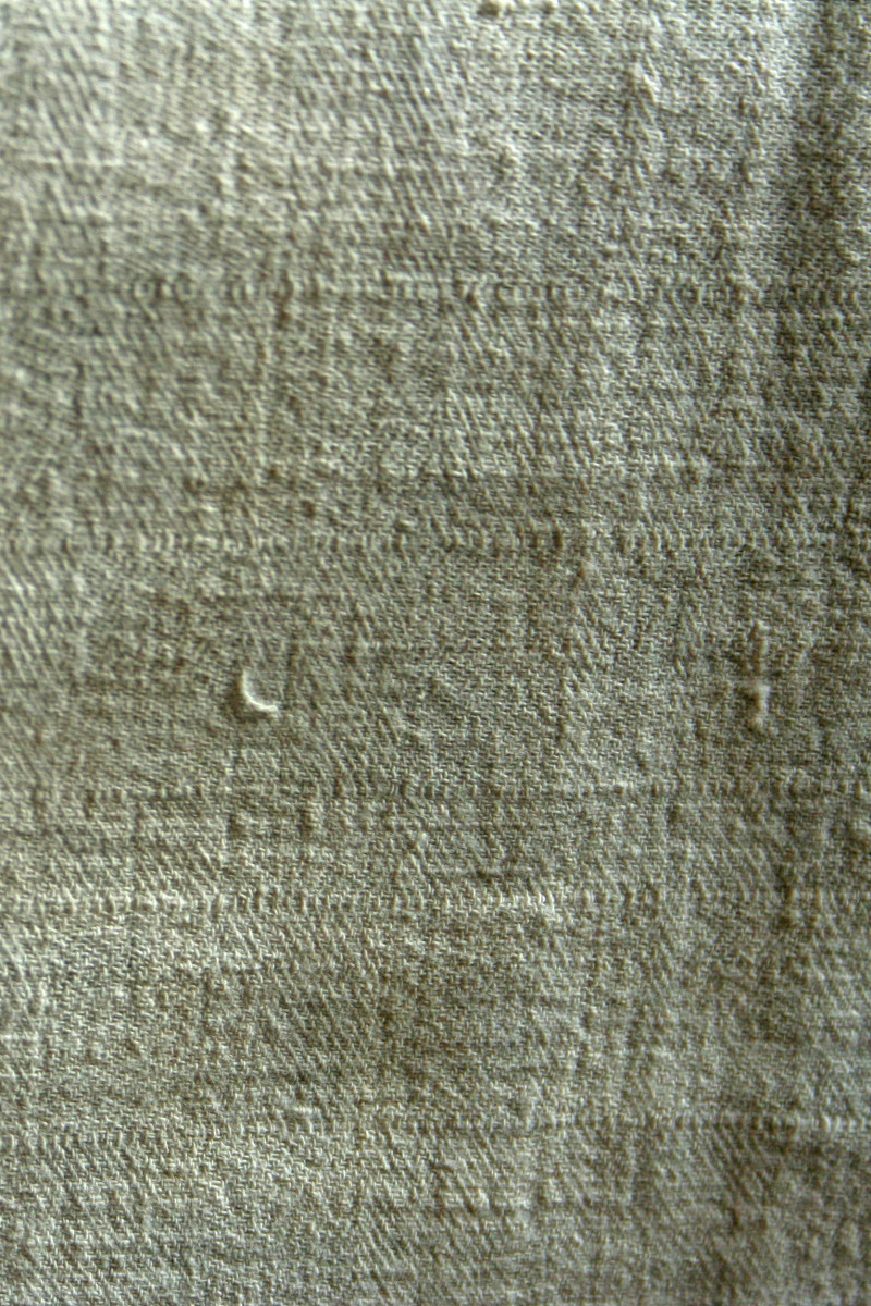 An approximately 100 year old piece of hand woven linen cloth 