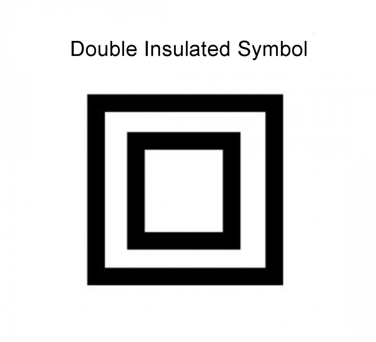 Double insulated appliances are marked with this symbol.