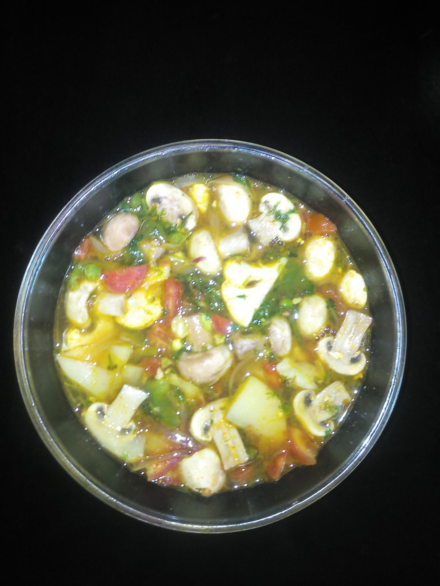 Recipe of Mixed Vegetable Mushroom Curry - Indian Style