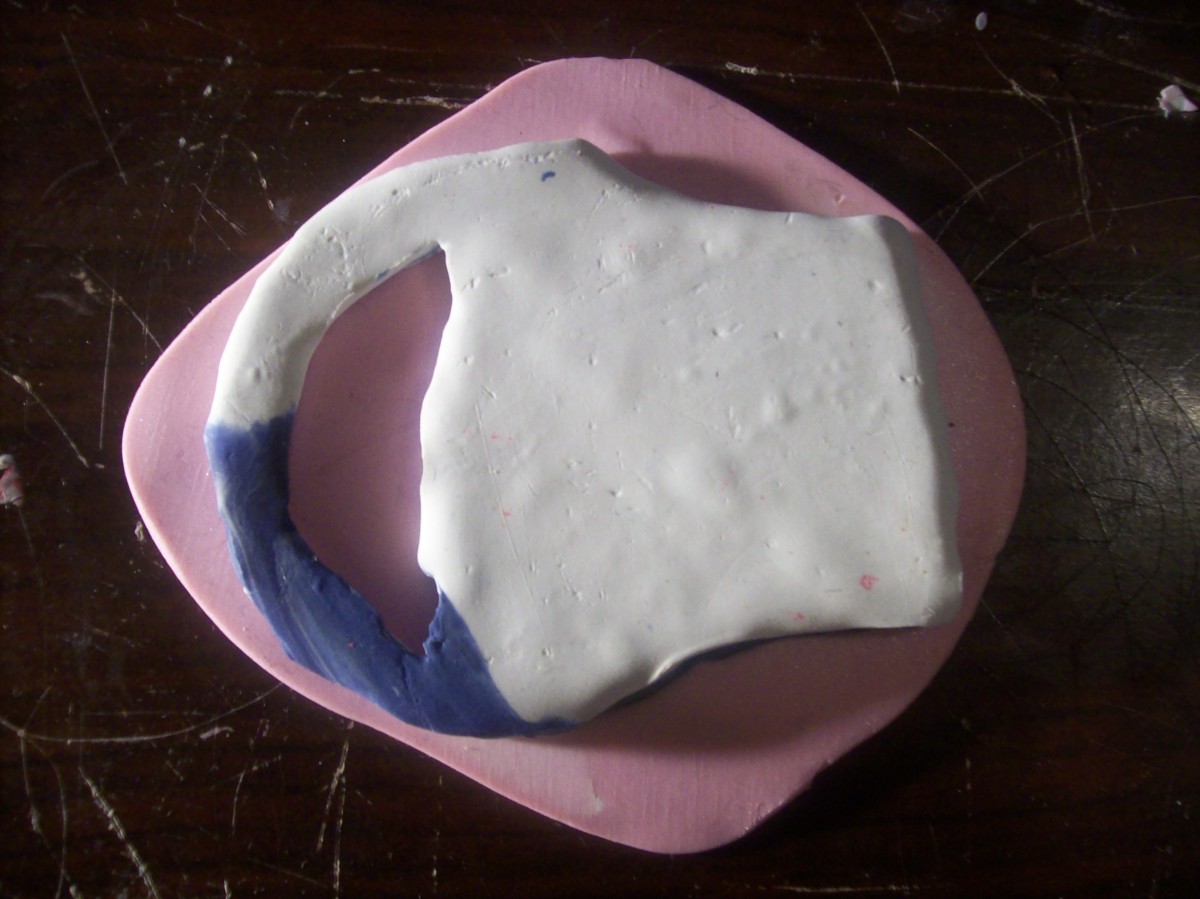 Press the cookie cutter in the dough.