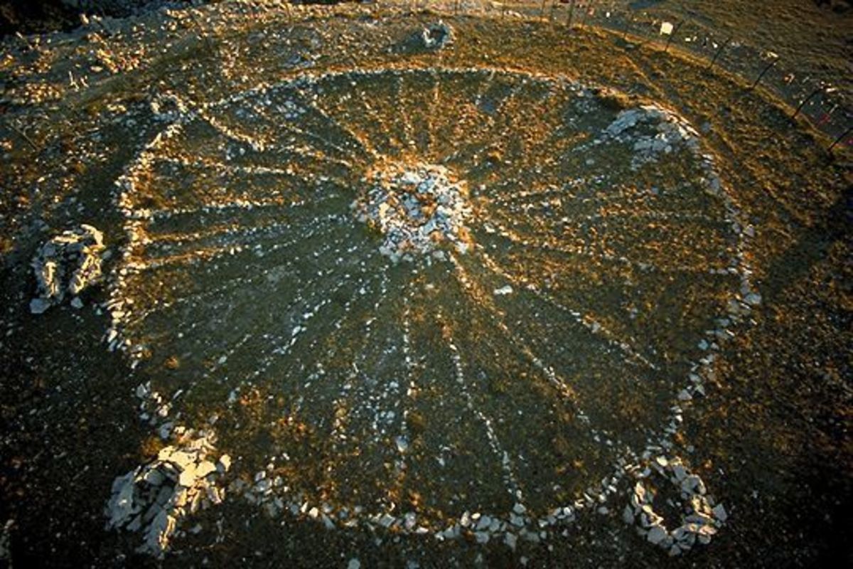 The Bighorn Medicine Wheel predates the Indian tribes in the region and is thought to be about 700 years old. 
